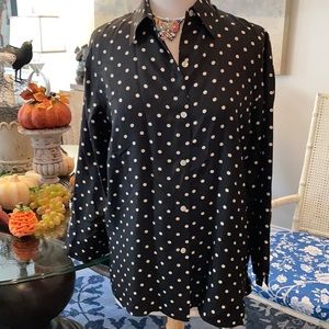 Silk Jones New York signature blouse🦋 size large